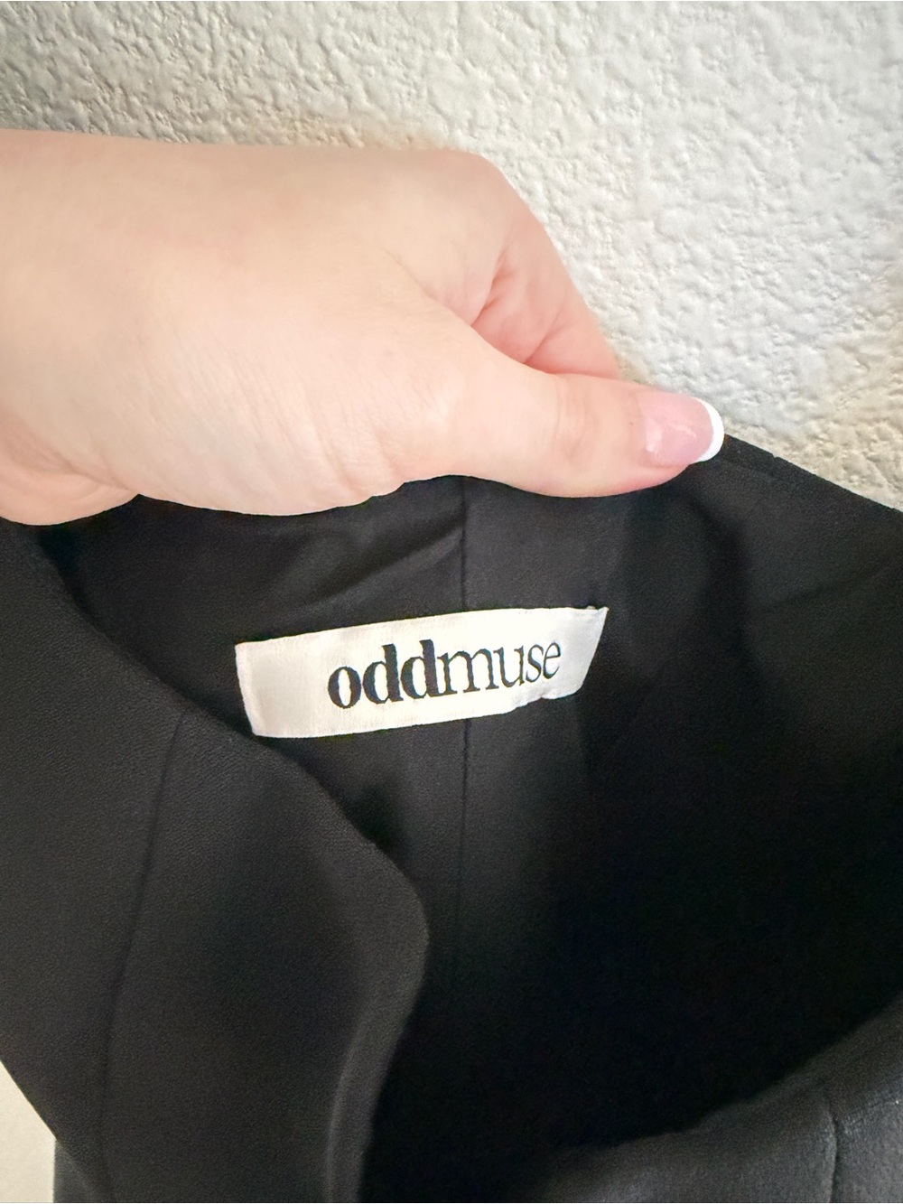 Odd Muse: Black Square-Neck Midi Dress with Wide Straps - Picture 2 of 4
